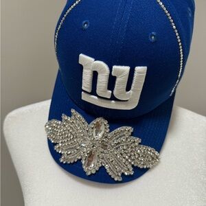 NY Giants Hat with Blinged out Rhinestones